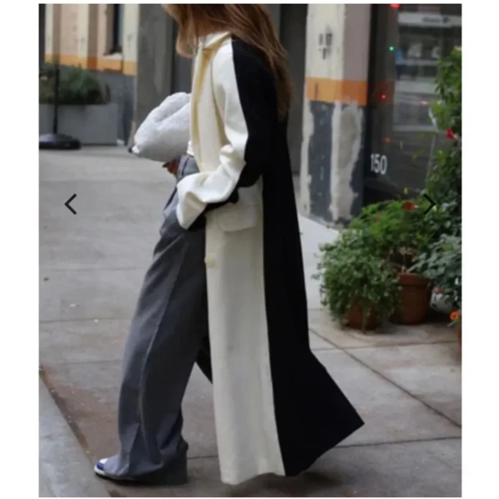 Missguided Black and White Coat - Picture 3 of 4